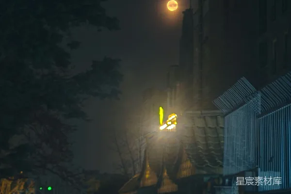 高清摄影 夜晚的寂静巷弄