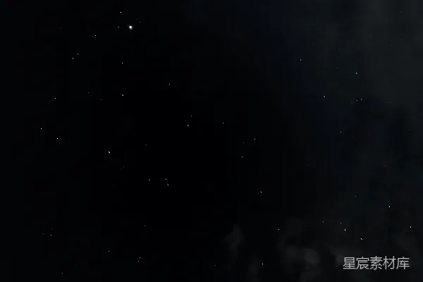 高清摄影 夜空中的星星与云雾