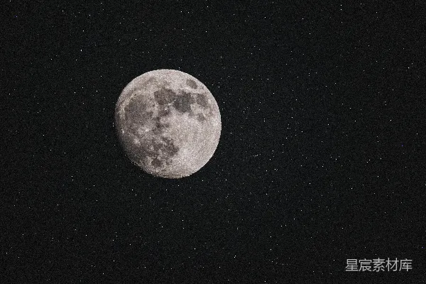 高清摄影 夜空中的明亮月亮