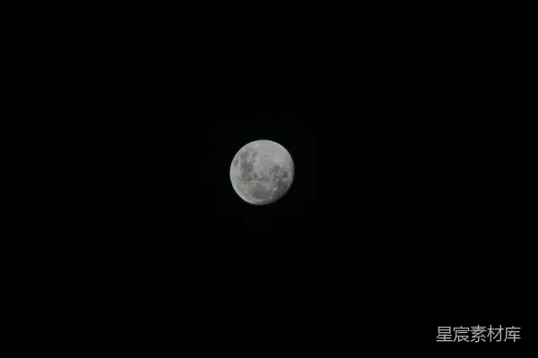 高清摄影 夜空中明亮的满月