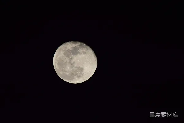 高清摄影 夜空中皎洁的满月