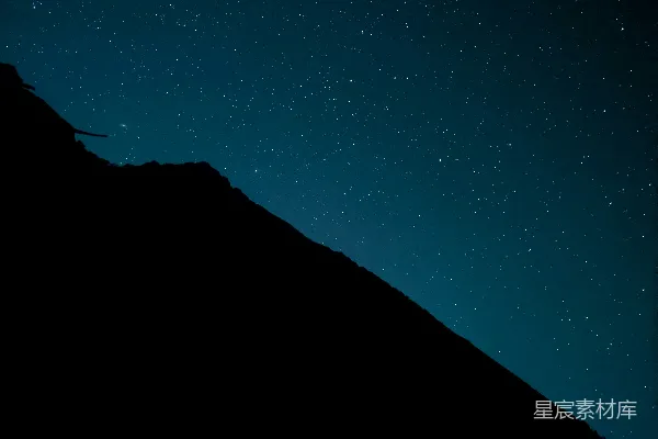 高清摄影 夜空下的山影