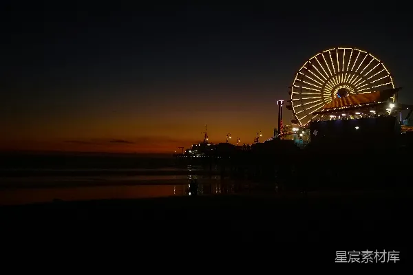 高清摄影 夜幕下的摩天轮