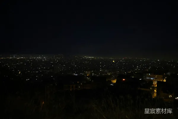 高清摄影 夜幕下的城市灯火