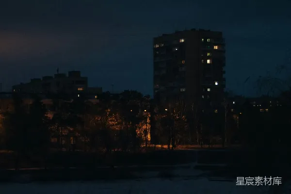 高清摄影 夜幕下的城市建筑