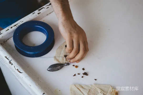 高清摄影 手工制作鱼钩
