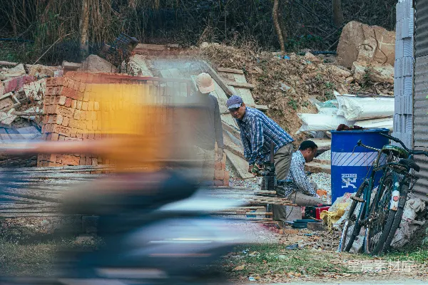 高清摄影 工地上的忙碌身影