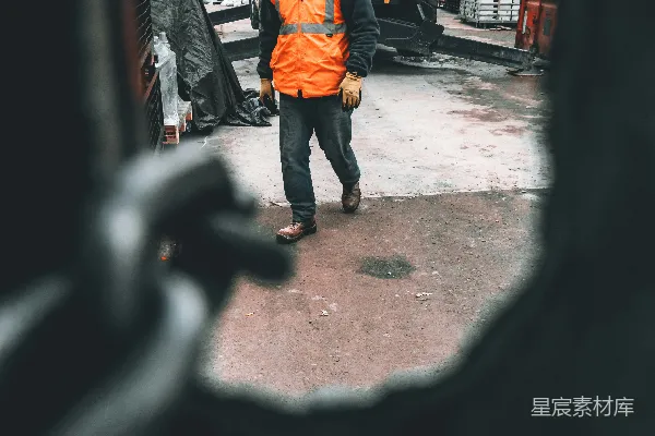 高清摄影 工地上的安全工