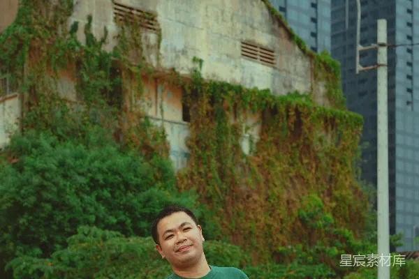 高清摄影 绿意盎然的城市角落
