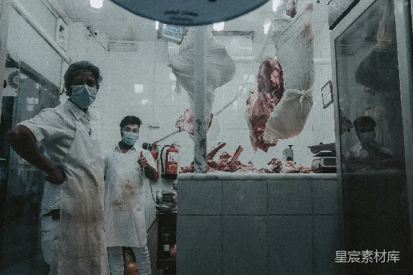 高清摄影 屠宰场中的笑脸