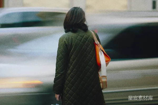 高清摄影 城市街头的购物者