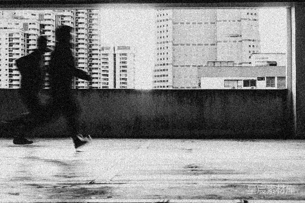 高清摄影 城市中的奔跑者