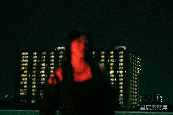 高清摄影 夜色中的朦胧身影