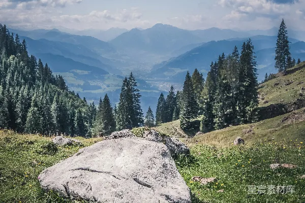 高清摄影 阿尔卑斯山的夏日风光