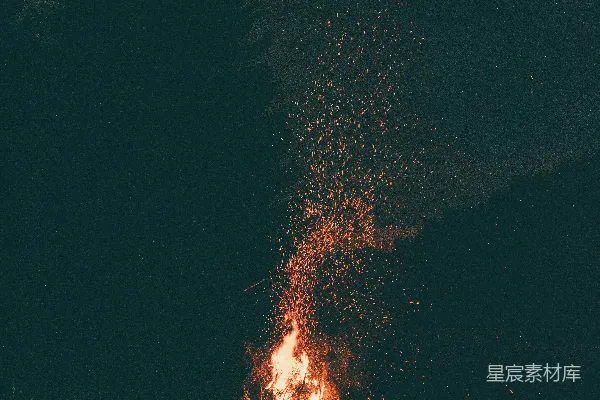 高清摄影 夜晚的篝火