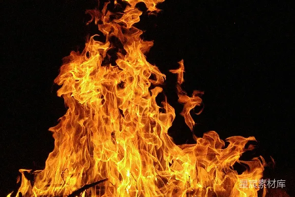 高清摄影 夜幕下的篝火