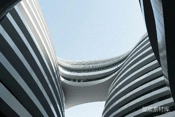 高清摄影 未来建筑的螺旋上升