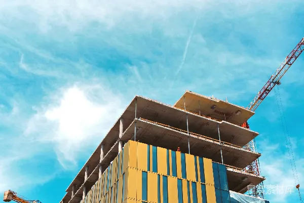 高清摄影 正在建设中的现代高层建筑