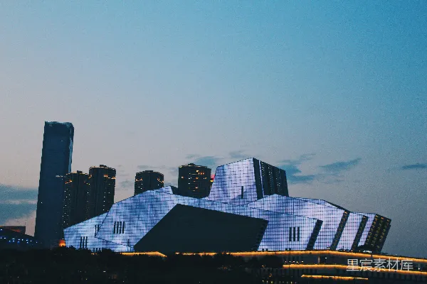高清摄影 城市夜景中的现代建筑