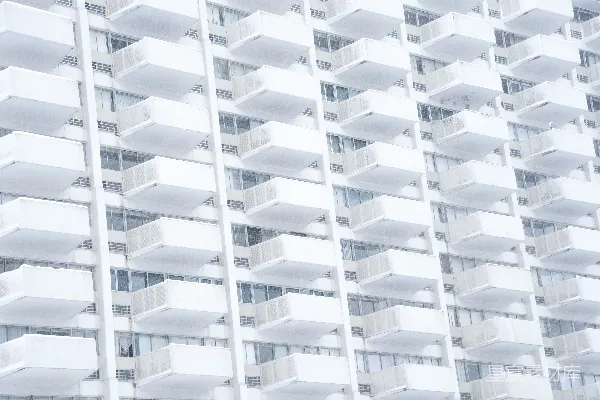 高清摄影 雨中公寓楼