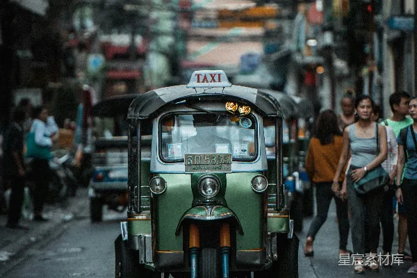 高清摄影 泰国街头的三轮车