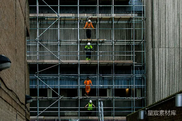 高清摄影 建筑工地上的工人