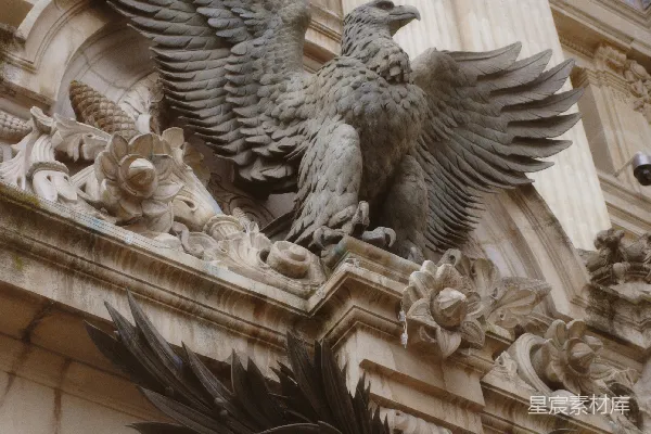 高清摄影 雕鹰建筑细节