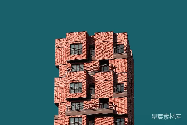 高清摄影 现代砖砌建筑