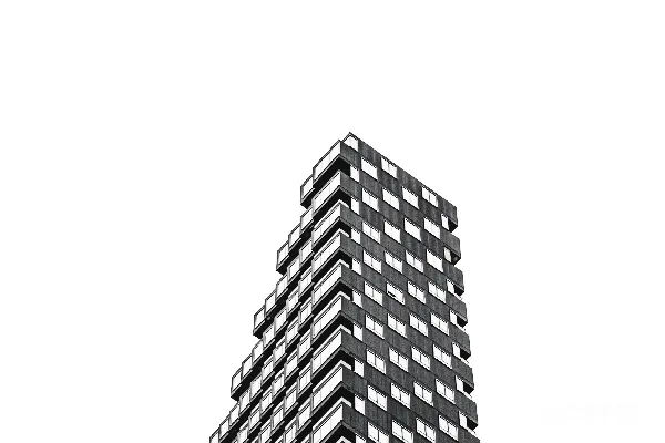 高清摄影 黑白建筑剪影