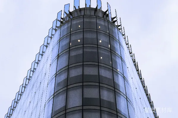 高清摄影 现代弧形玻璃建筑