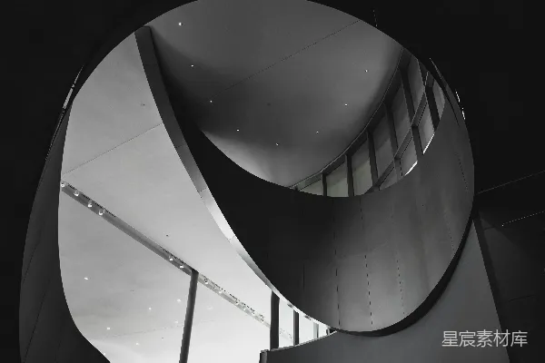 高清摄影 现代建筑中的螺旋楼梯