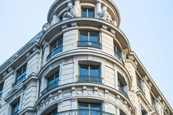 高清摄影 欧式建筑的角楼