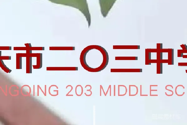 元素素材 重庆市二O三中学校校徽