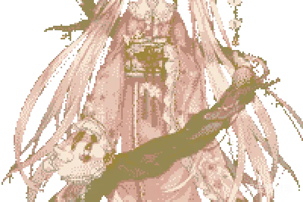 元素素材 像素风格的东方风格人物插画