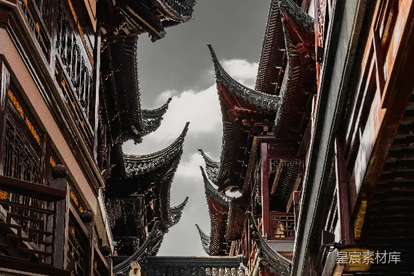 高清摄影 古色古香的中式建筑