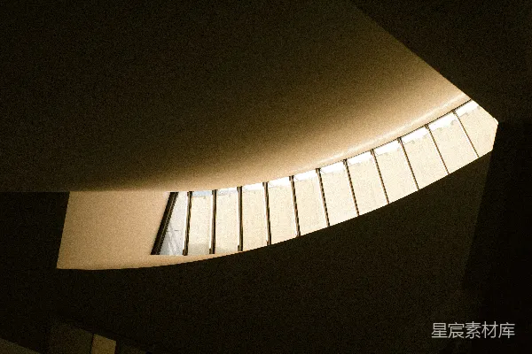 高清摄影 光影交错的建筑内部