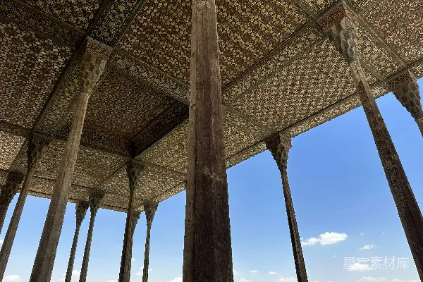 高清摄影 壮丽的古建筑天花板