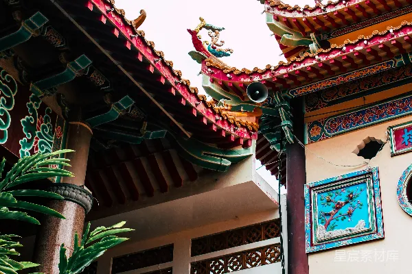 高清摄影 古典中式建筑与绿植的和谐之美