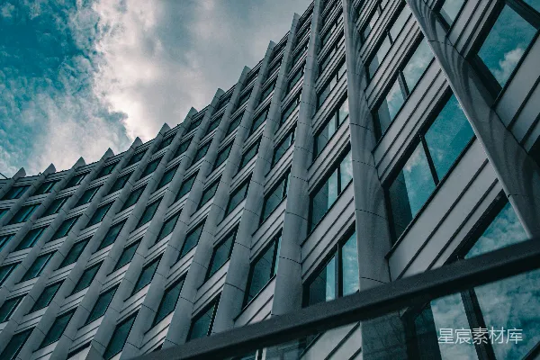 高清摄影 现代建筑下的蓝天