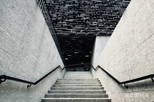 高清摄影 现代建筑中的楼梯与几何图案