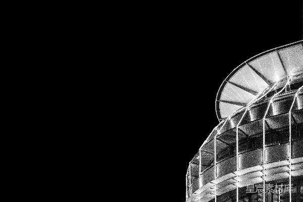 高清摄影 夜幕下的圆顶建筑
