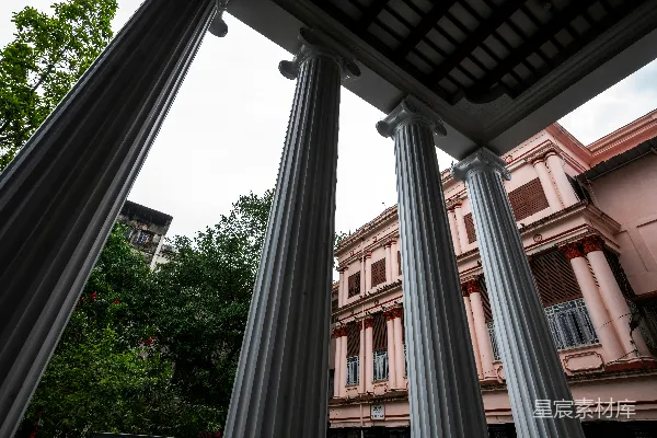高清摄影 古典建筑的柱廊