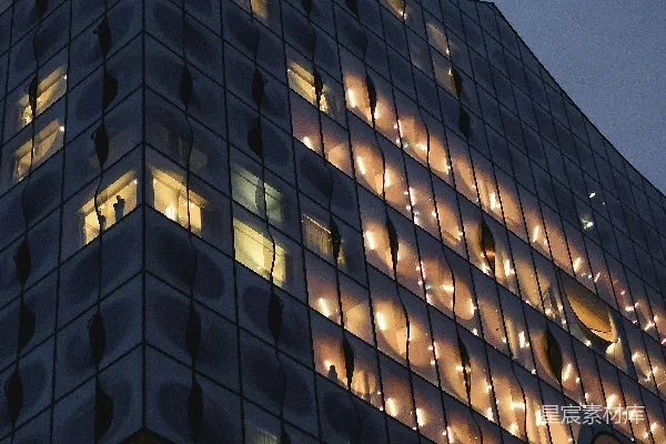 高清摄影 现代玻璃幕墙建筑夜景