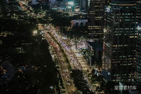 高清摄影 夜幕下的城市繁华