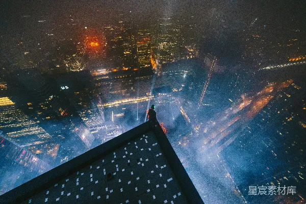 高清摄影 夜幕下的城市俯瞰