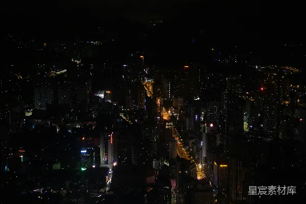 高清摄影 夜色中的城市剪影