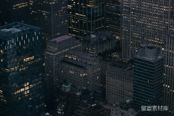 高清摄影 夜幕下的城市天际线
