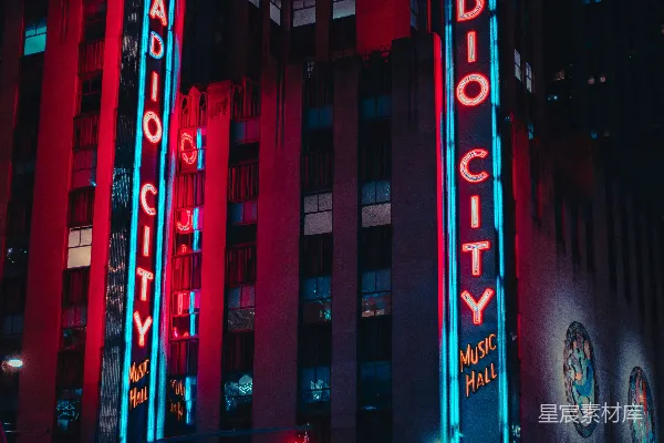 高清摄影 霓虹下的城市传奇：Radio City Music Hall