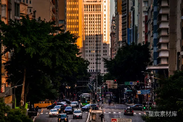 高清摄影 城市中的阳光与建筑