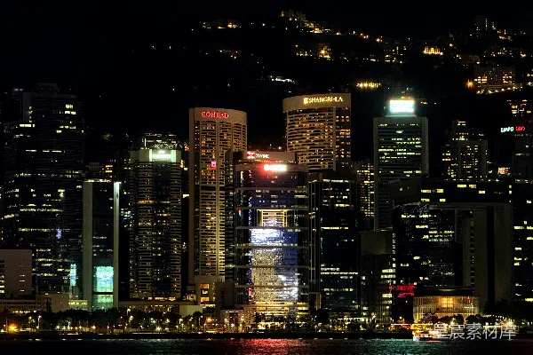 高清摄影 夜幕下的现代都市